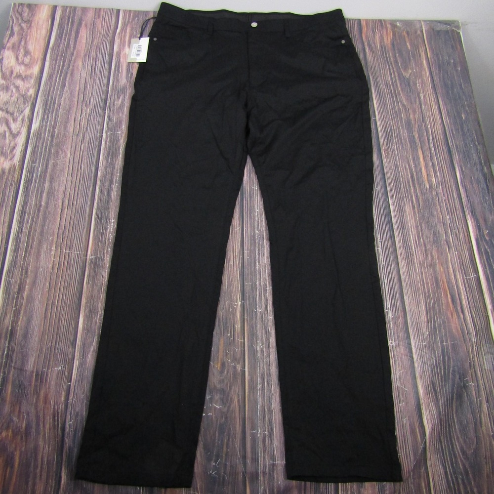 Collars & Co. Pants Mens 40x32 Black CEO Tech PullOn Stretch Dress‎ Performance